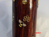 20oz Skinny Honey Bee Woodgrain, glitter, Rhinestones and Charms