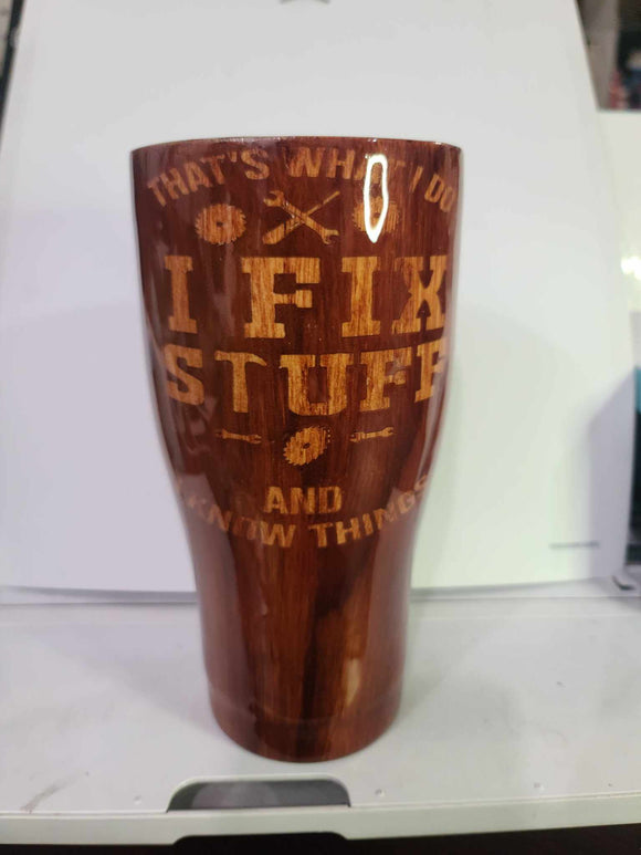 30oz modern curve Woodgrain Mr. Fix it