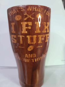 30 oz Modern Curve woodgrain Mr. Fix It