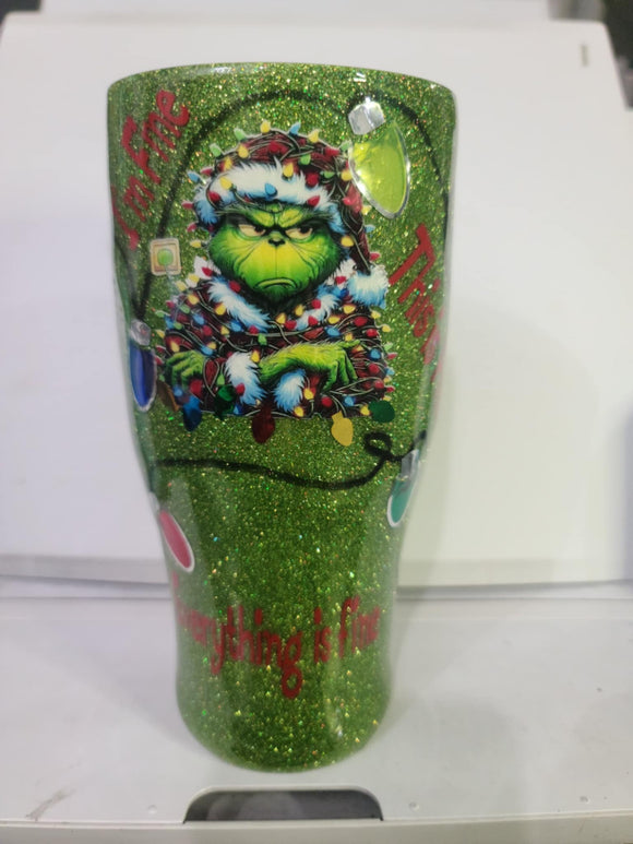 30oz Modern Curve Grinch with lights