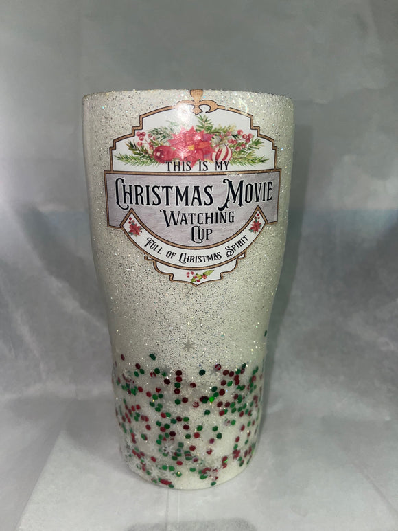 20 oz Modern Curve Christmas Movie Watching Cup