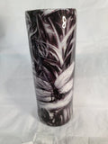 20 oz Skinny Black and white butterfly tattoo