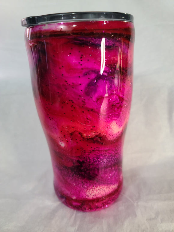 20 oz Modern Curve Pink and purple with glitter