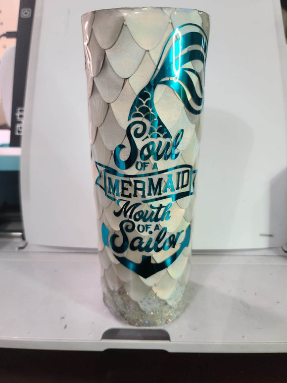 30 oz Skinny mermaid cup